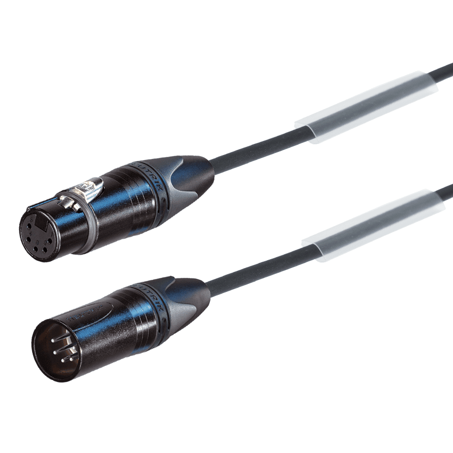 Picture of DMX kabel Proplex 1 pair XLR 5p M>F zwart  3,0m Neutrik