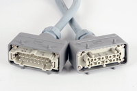 Picture of multikabel PVC grijs 1,5mm2 Harting E 16pin recht 20m