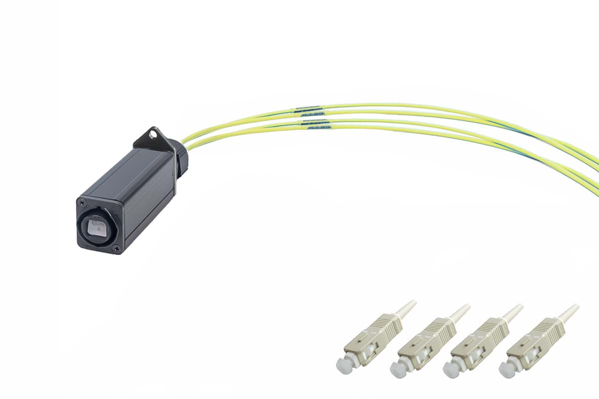 Afbeelding van Fiber BreakOut opticalCON QUAD > 4x 0.5m SC SingleMode
