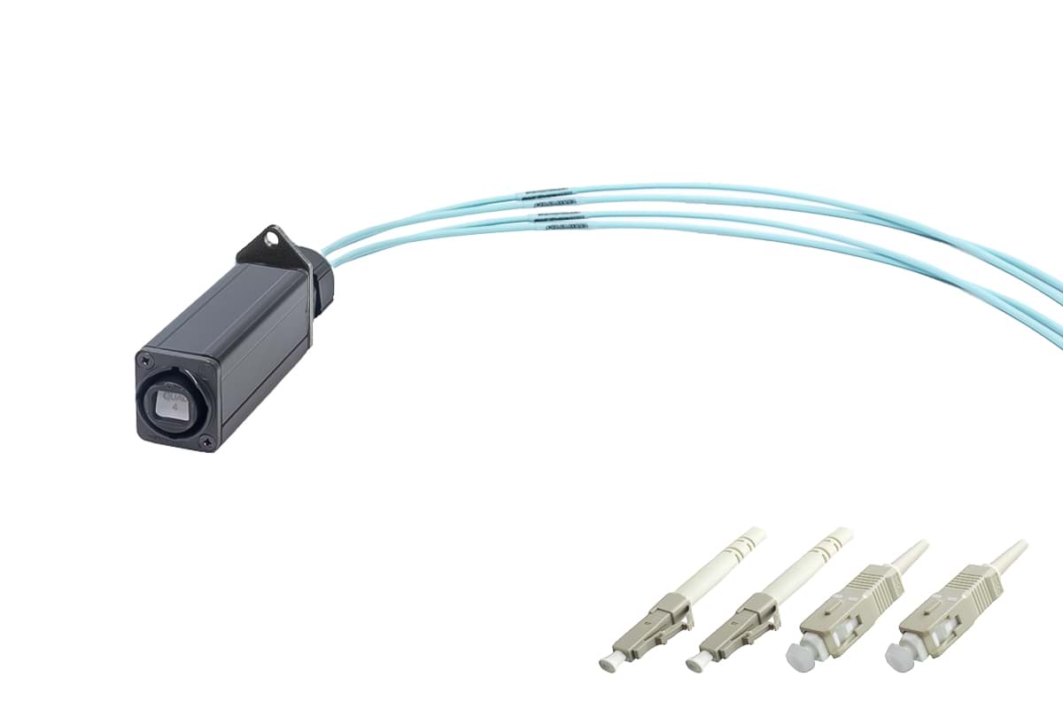 Afbeelding van Fiber BreakOut opticalCON QUAD > 4x 0.5m 2LC/2SC MultiMode OM3