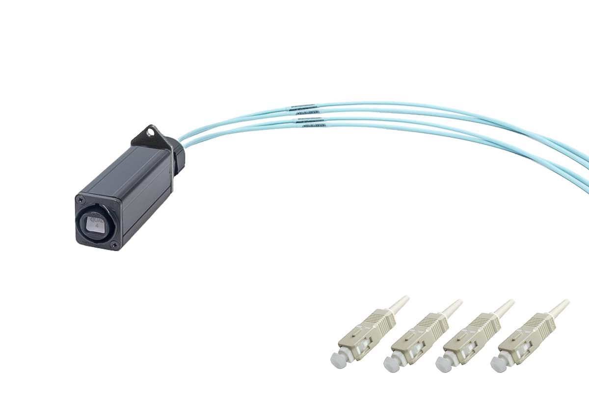 Afbeelding van Fiber BreakOut opticalCON QUAD > 4x 0.5m SC MultiMode OM3