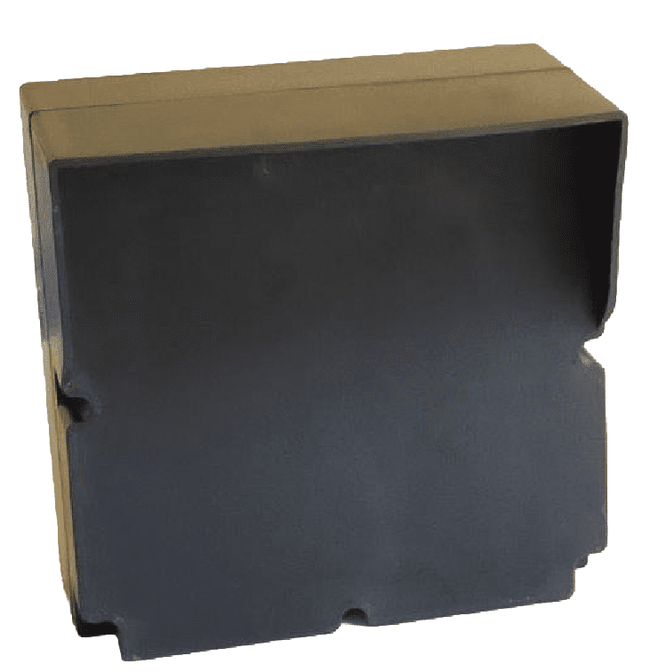 Picture of rubber wandkast 370x370x155/215mm + beschermrand IP54